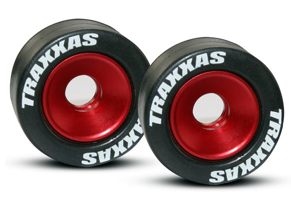 Aluminum Wheelie Bar Wheel Set w/Rubber Tires (2)