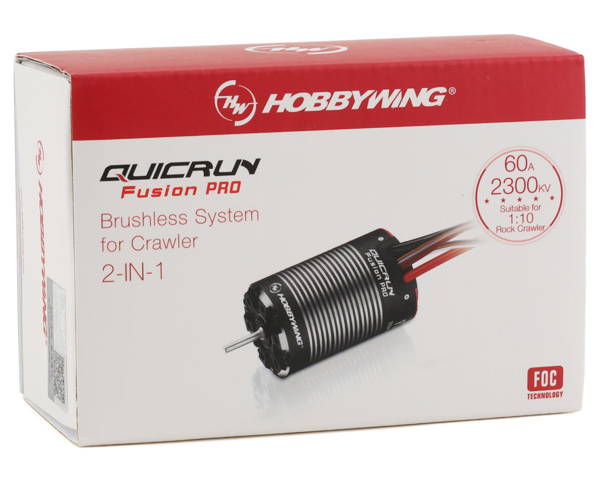 Hobbywing QuicRun Fusion Pro FOC 2-in-1 ESC & Motor System (2300Kv)