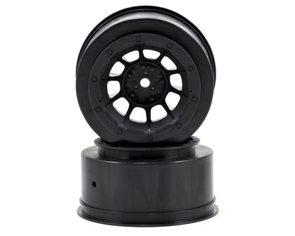 12mm Hex Hazard Short Course Wheels (Black) (2) for Traxxas Slash Front
