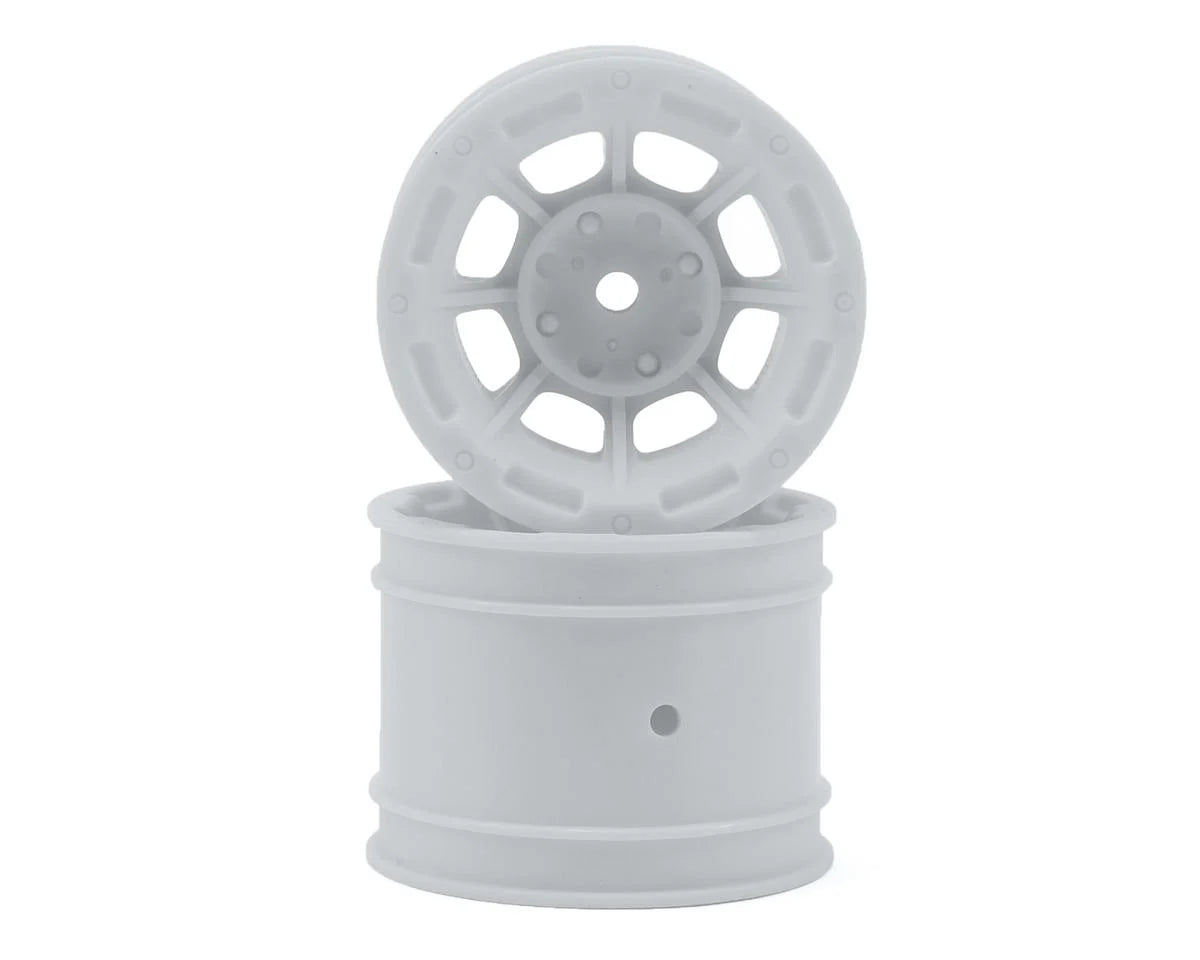 Hazard 1.7" RC10 Rear Wheel (White) (2)