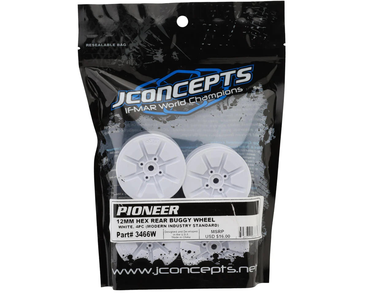 Pioneer 2.2 Rear Buggy Wheels (White) (4) w/12mm Hex