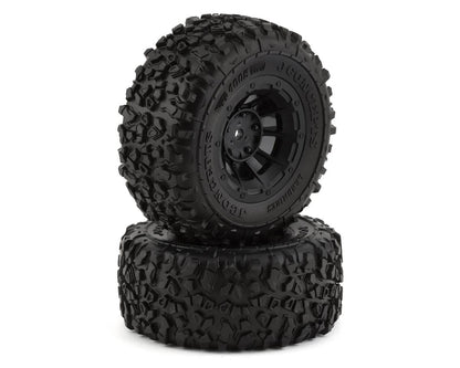 Pre-Mounted Landmines SC Tires w/Hazard Wheels (2) (Yellow) w/12mm Hex