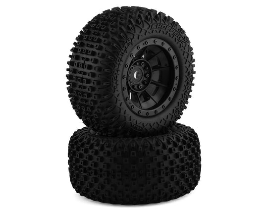 Choppers Pre-Mounted Monster Truck Tires (Black) (2) w/17mm Hex