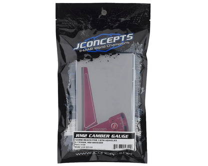 Aluminum RM2 1/8 Camber Gauge (120mm) (Red)