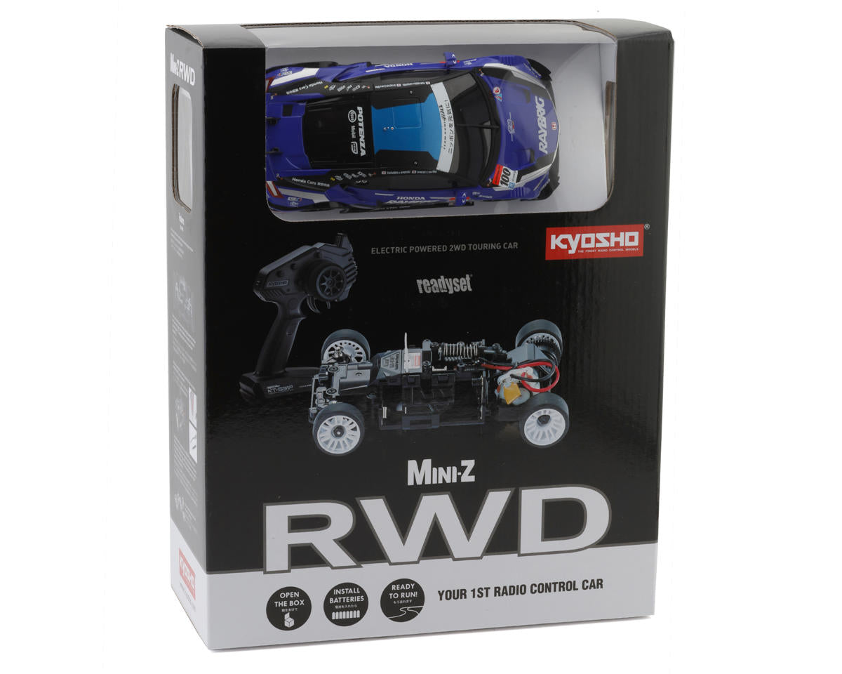 MR-03 Mini-Z Racer ReadySet w/Raybrig NSX Concept-GT 2014 Body (Blue) w/KT-531P 2.4GHz Radio