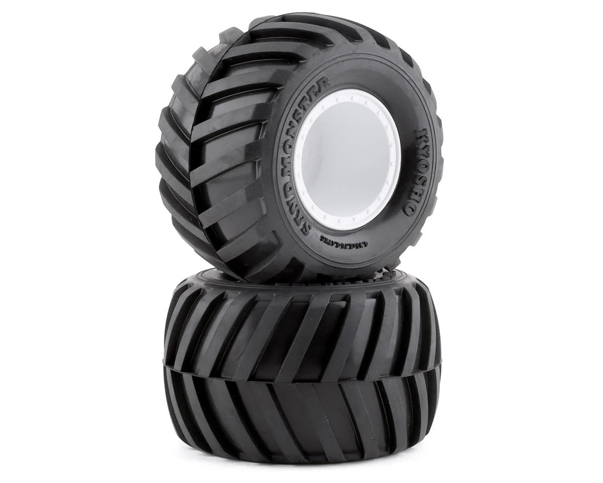 Sand Monster Pre-Mounted Monster Truck Tires (Soft) (2) w/12mm Hex