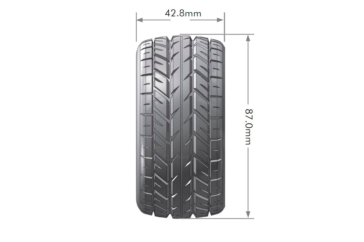ST-Rocket 1/16 Stadium Truck Tires, 12mm Hex, Soft, Mounted on Black Spoke Rim, Front/Rear (2)
