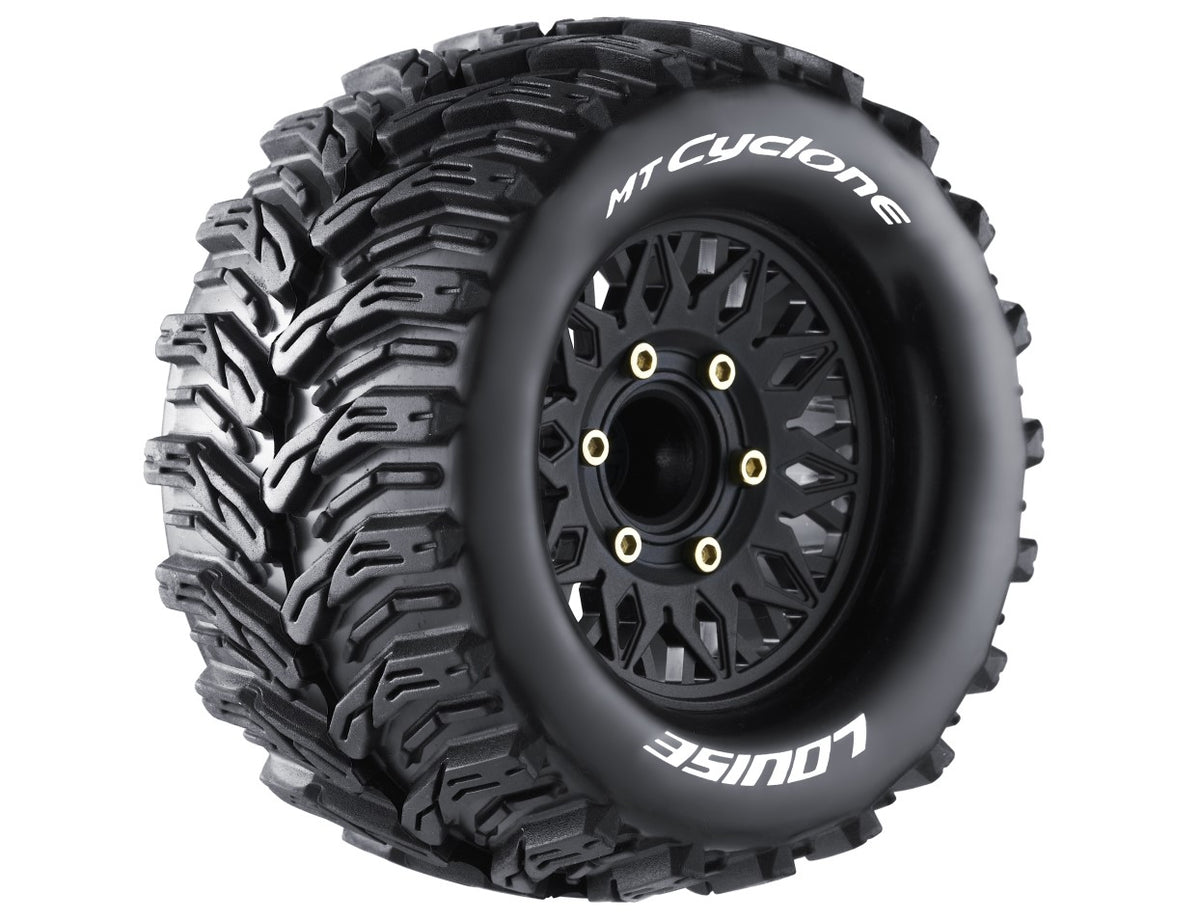 MT-Cyclone Soft, 1/10 Monster Truck Tires, 0 & 1/2 " Offset, 12, 14, 17mm Removable Hex