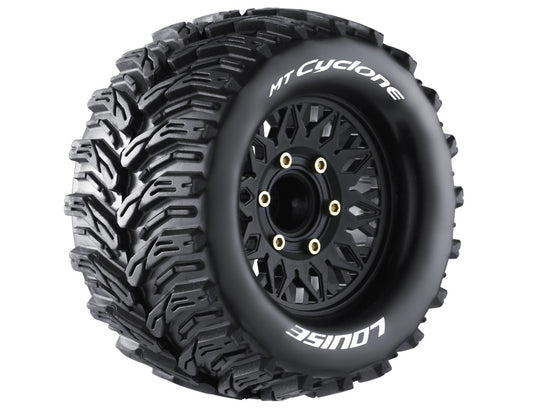 MT-Cyclone Soft, 1/10 Monster Truck Tires, 0 & 1/2 " Offset, 12, 14, 17mm Removable Hex