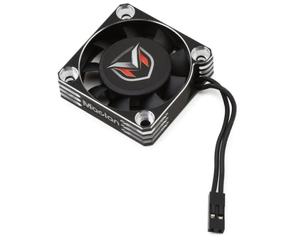 40mm Aluminum Hurricane V2 Motor Fan (Black/Silver)