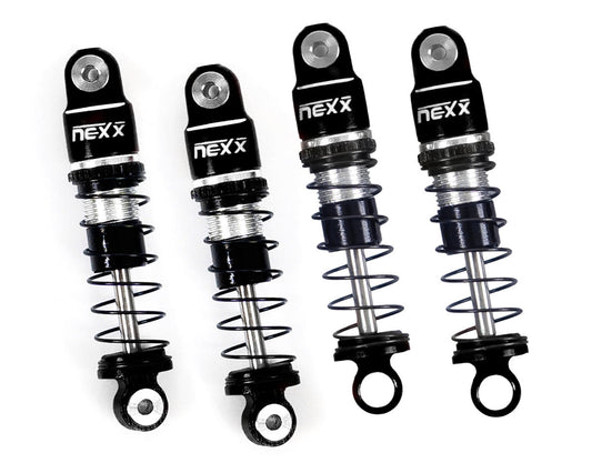 Micro-B Pre-Assembled Aluminum Oil-Filled Shocks (Black) (4) (Front & Rear)