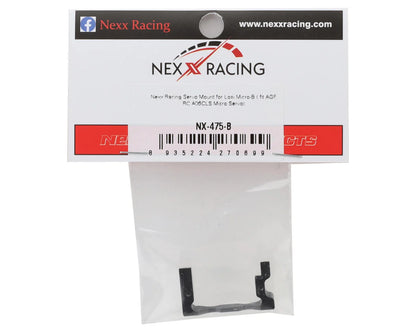 NEXX Racing Losi Micro-B Aluminum Servo Mount (Black) (AGF RC A06CLS Servo)