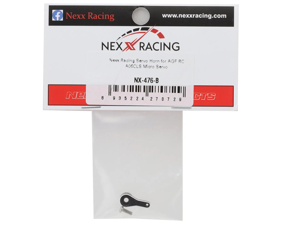 NEXX Racing Losi Micro-B Aluminum Servo Horn (Black) (AGF RC A06CLS Servo)