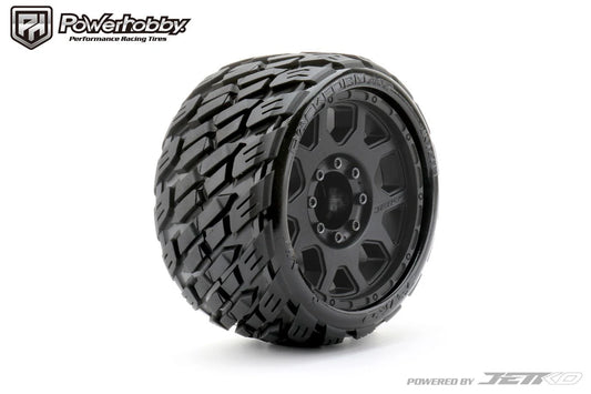 1/8 SGT 3.8 Rockform Belted Mounted Tires (2) 17MM Low Profile