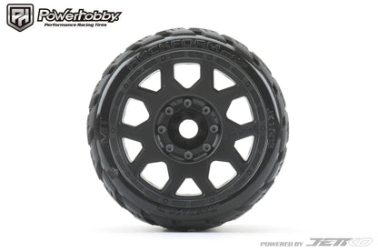1/8 SGT 3.8 Rockform Belted Mounted Tires (2) 17MM Low Profile