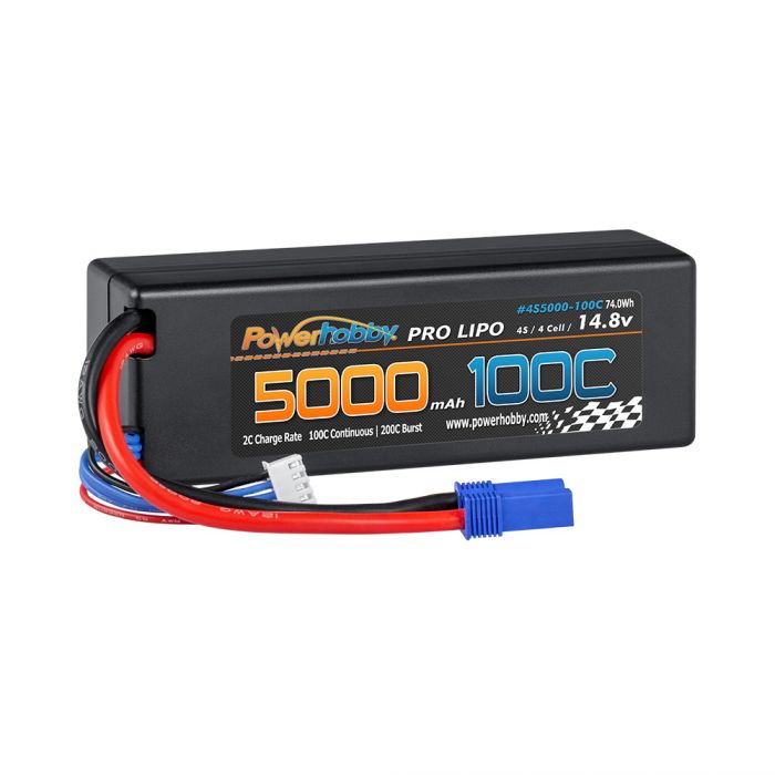 Powerhobby 4S 14.8V 5000mah 100C Lipo Battery EC5 Plug