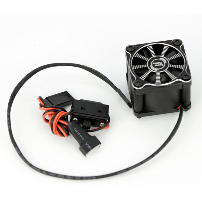 Powerhobby Twister 1/10 1/8 Motor Aluminum High Speed Cooling Fan - Black