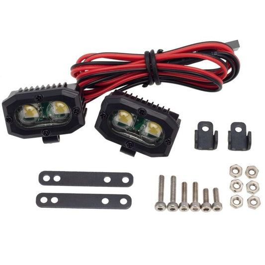 RC Double lamp LED Lights Headlights Spotlight for 1/10 1/8
