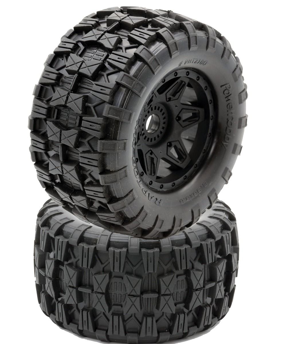 Raptor MX Belted All Terrain Tires Mounted 17mm FOR Traxxas Maxx