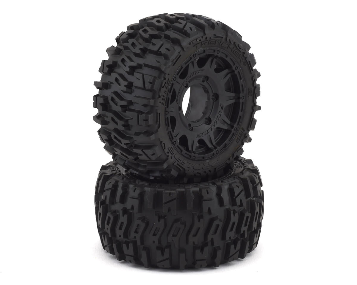 Trencher Low Profile 2.8" Tires w/Raid Rear Wheels (2) (Black) (M2) w/12mm Removable Hex