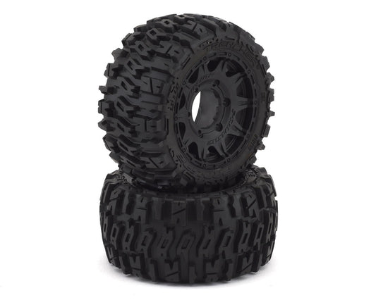 Trencher Low Profile 2.8" Tires w/Raid Rear Wheels (2) (Black) (M2) w/12mm Removable Hex