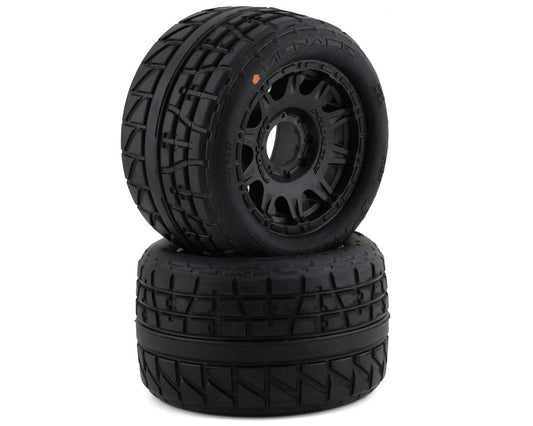 Menace HP Belted 3.8" Pre-Mounted Truck Tires (2) (Black) (S3) w/Raid Wheels