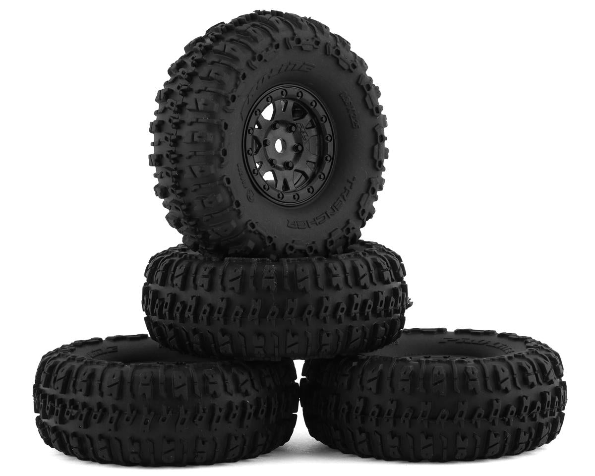 Axial SCX24 1.0" Hyrax Pre-Mounted Tires w/Black Impulse Wheel (4)