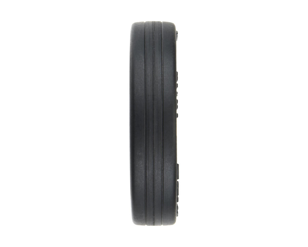 1/16 Front Runner Front MTD No-Prep Drag Tires (Black/Silver) (2) w/8mm Wheel Hex