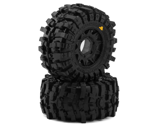 Mickey Thompson Baja Pro X 2.8" Pre-Mounted Tires w/Raid Rear Wheels (2) (Black) w/12mm Removable Hex