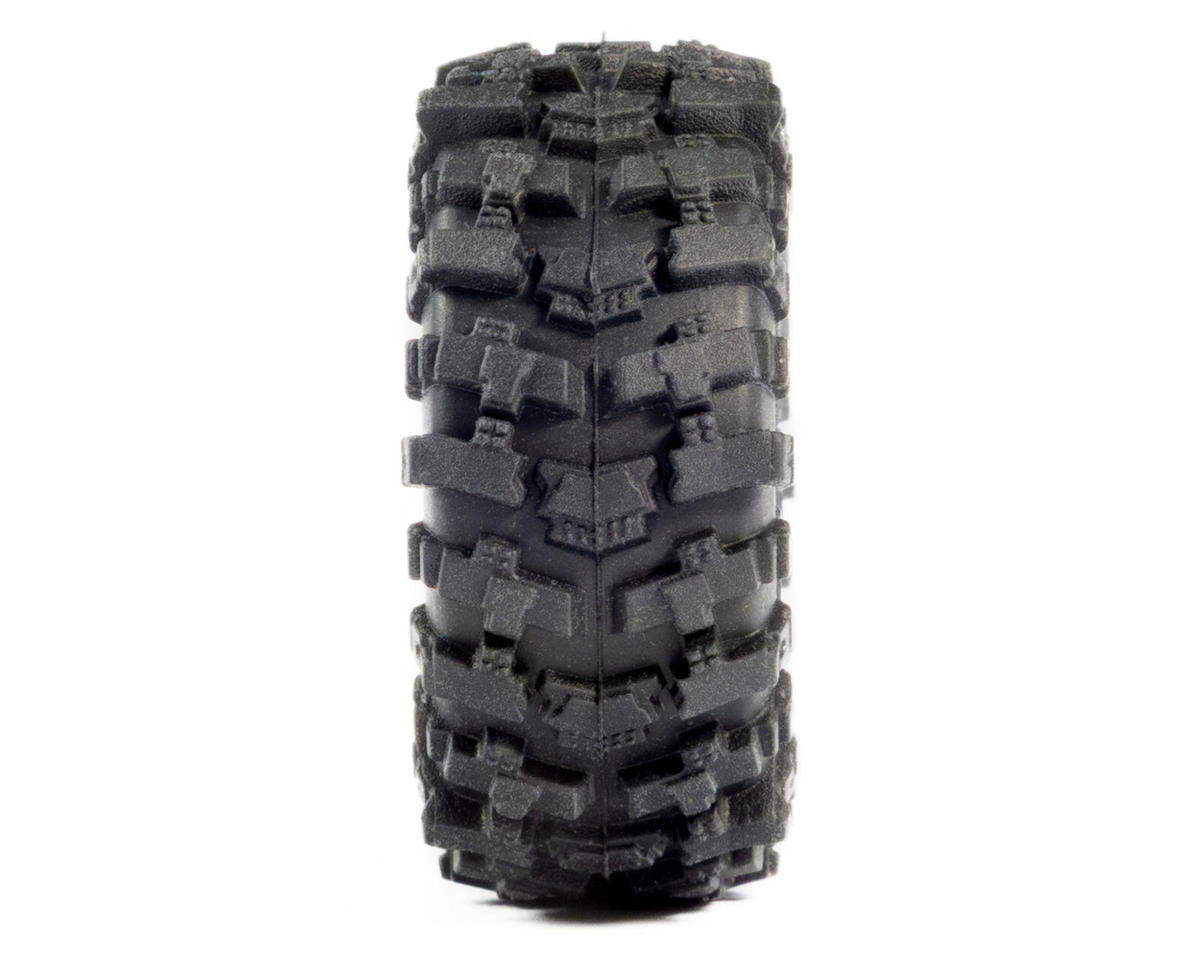 Axial SCX30 1/30 Baja Pro X Pre-Mounted Micro Crawler Tires (Chrome) (4) (37mm OD)