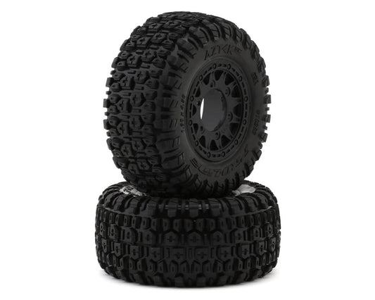 Pro-Line Aztek 2.2/3.0 Pre-Mounted SCT Tires w/Raid Wheels (Black) (2) (M2) w/12mm Removable Hex