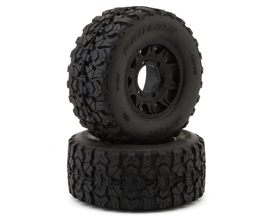 Jaeger HP Belted 2.8" Pre-Mounted Truck Tires (Black) (2) w/Raid 6x30 Removable Hex Wheels