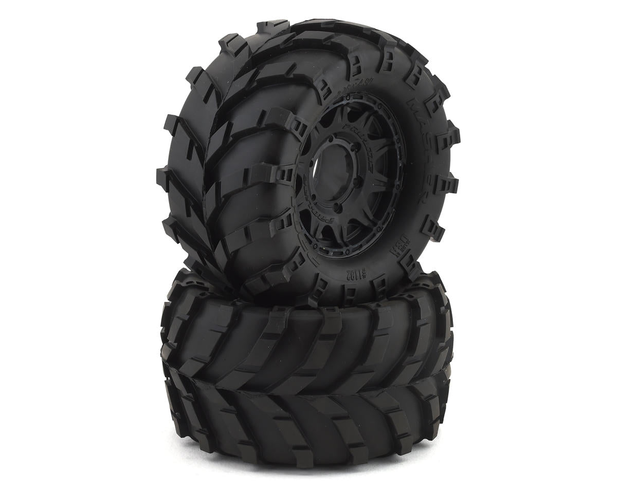 Masher 2.8" Pre-Mounted w/Raid Electric Wheels (2) (Black) (M2) w/Removable Hex