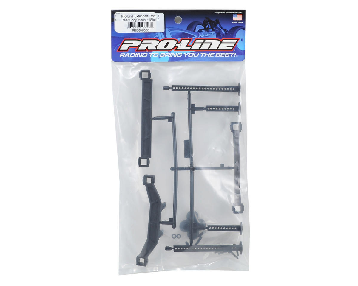 Extended Front & Rear Body Mount Set for Traxxas Slash