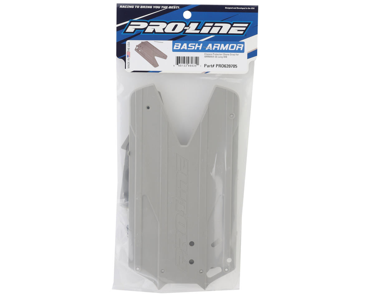 Arrma 3S Bash Armor Chassis Protector (Grey) (Front/Rear) (Long WB)