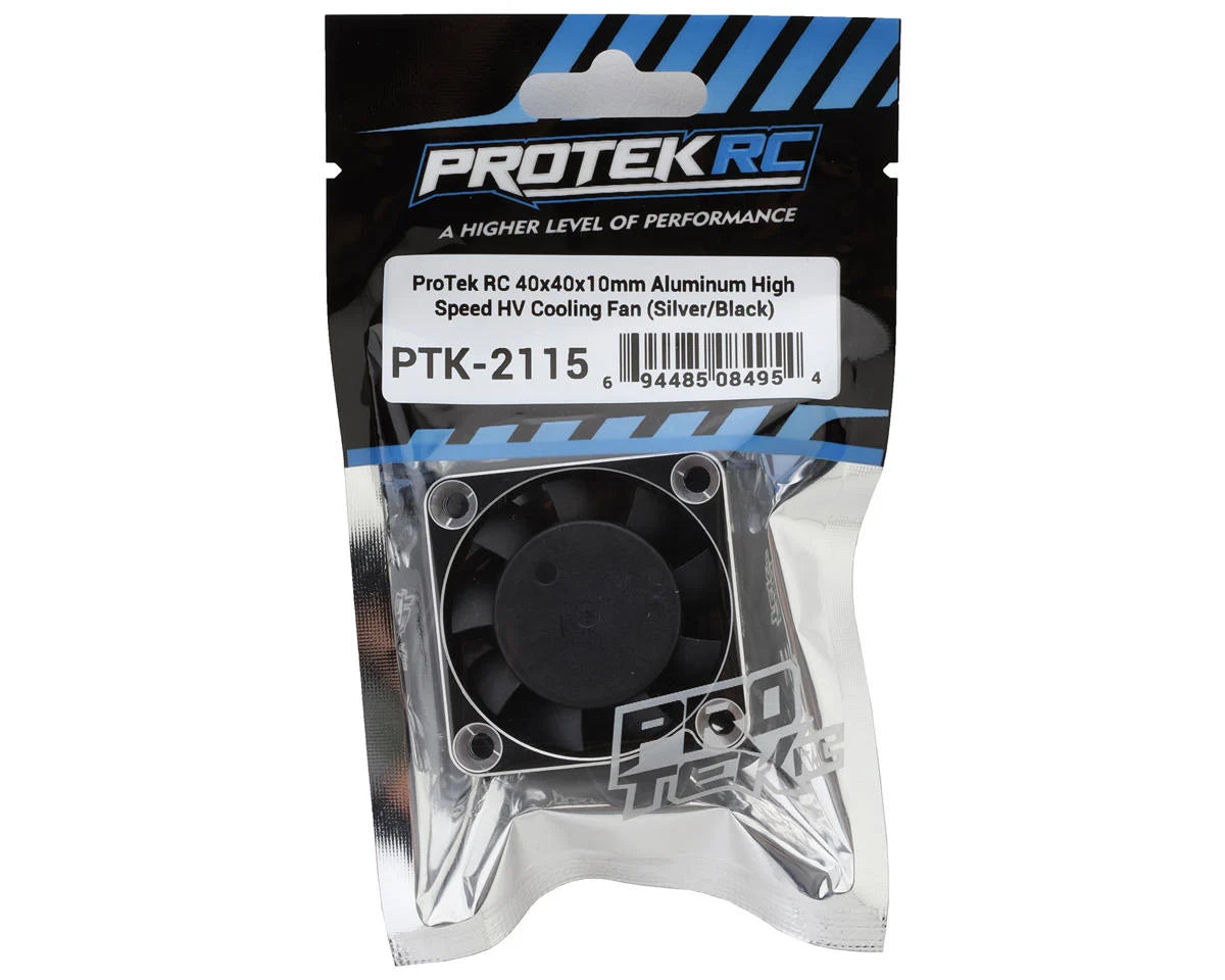 ProTek RC 40x40x10mm Aluminum High Speed HV Cooling Fan (Silver/Black)