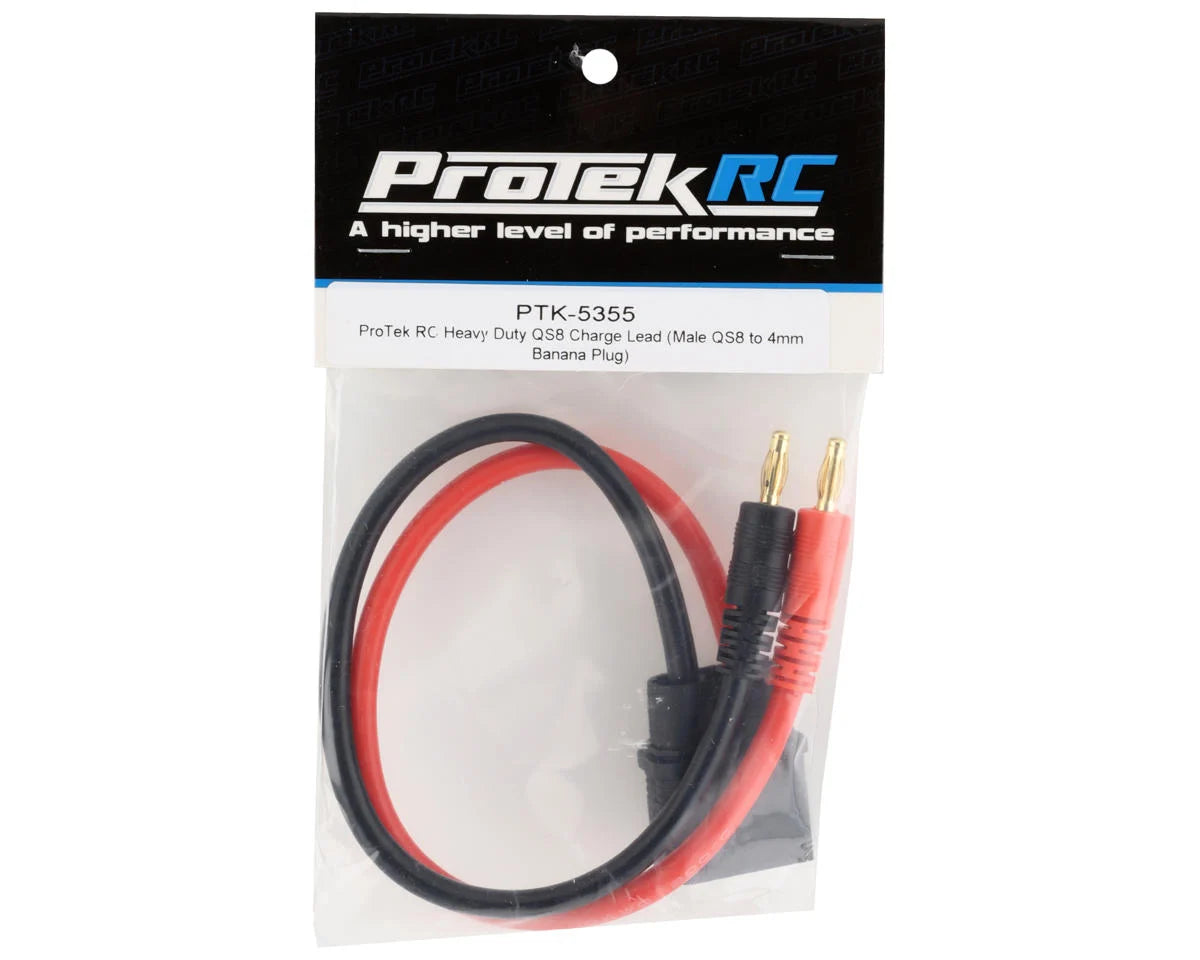 Heavy Duty QS8 Charge Lead (Male QS8 to 4mm Banana Plug)