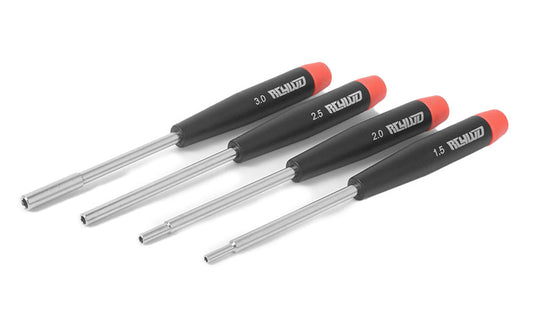 4 Piece Precision Metric Hex Nut Driver Set:1.5, 2.0, 2.5, 3.0mm