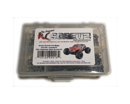 RC Screwz Arrma Granite 4x4 Mega Stainless Steel Screw Kit