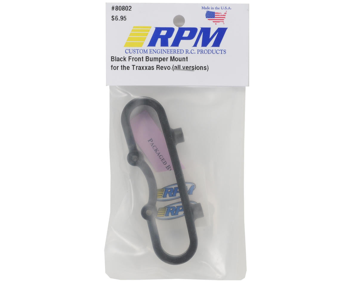 RPM Revo Front Bumper Mount - Black, High-Strength Nylon, Replacement For Traxxas #5335, Made In USA - View #6