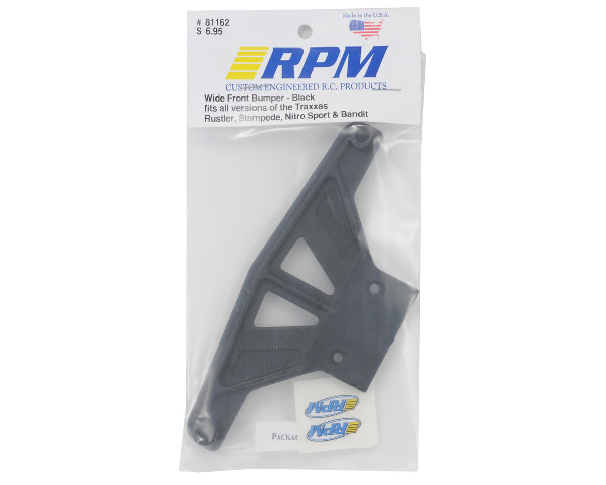 RPM Traxxas Rustler/Stampede Wide Front Bumper (Black)