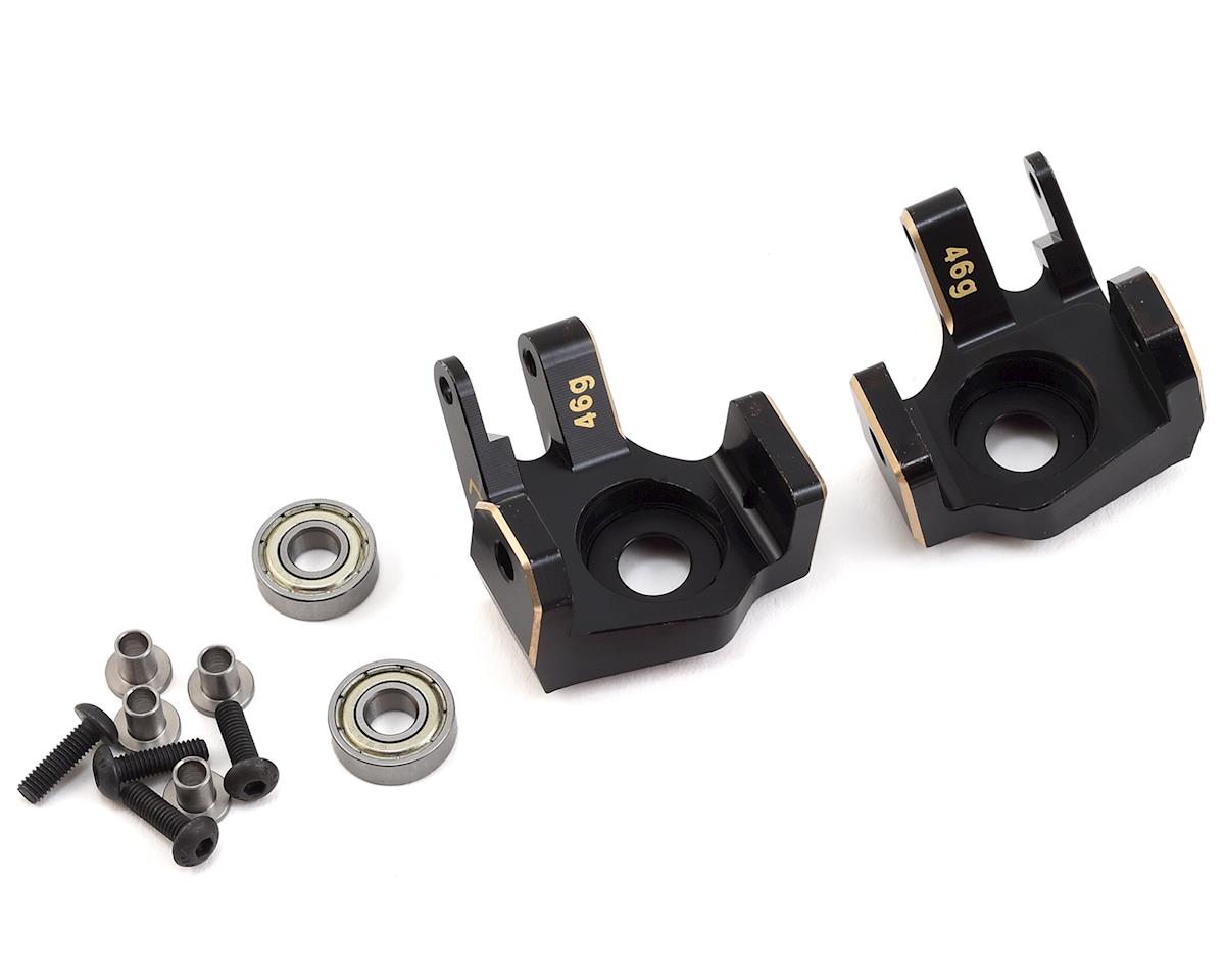 SCX10 II Brass Heavy Duty Steering Knuckles (Black) (2)