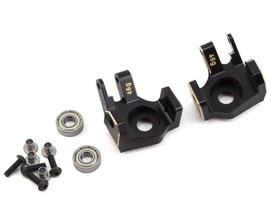 SCX10 II Brass Heavy Duty Steering Knuckles (Black) (2)