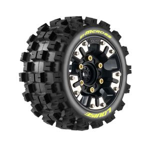 ST-MCross Soft Mounted Tires, 0" & 1/2" Offset, Removable Hex 12, 14, 17mm, For Mini Maxx / XRT