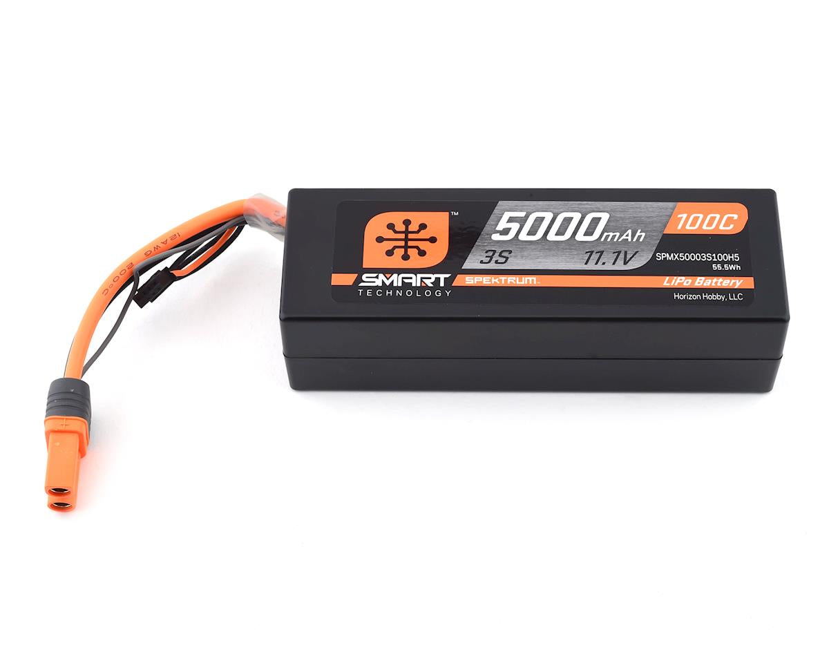Spektrum Accessories 11.1V 5000mAh 3S 30C Smart G2 Hardcase LiPo Battery: IC5 Ho Spektrum Accessories 11.1V 5000mAh 3S 30C Smart G2 Hardcase LiPo Battery: IC5 Ho
