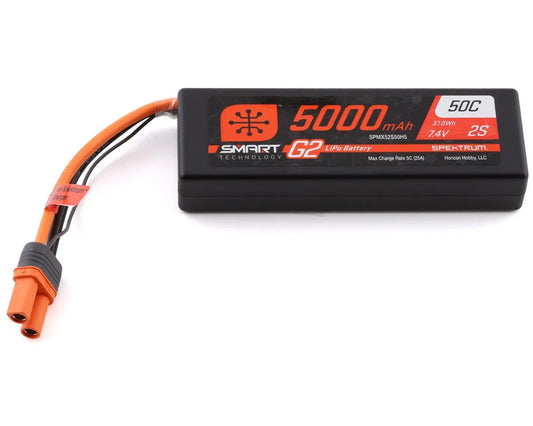 2S Smart LiPo 50C Hard Case Battery Pack (7.4V/5000mAh) w/IC5 Connector