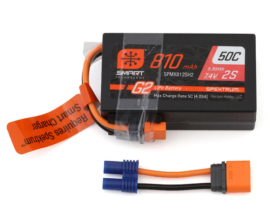 2S 50C Smart G2 LiPo Battery w/IC2 Connector (7.4V/810mAh)