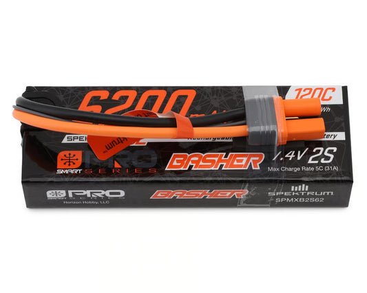 2S Smart G2 Pro Basher 120C Hard Case LiPo Battery Pack (7.4V/6200mAh) w/IC5 Connector