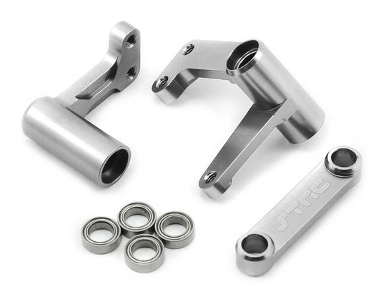 Aluminum Steering Bellcrank for Traxxas Slash/Rustler/Bandit w/Bearings (Silver)