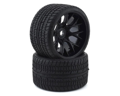 Crusher Belted Pre-Mounted Monster Truck Tires (Black) (2) (1/2 Offset) w/17mm HexCrusher Belted Pre-Mounted Monster Truck Tires (Black) (2) (1/2 Offset) w/17mm Hex